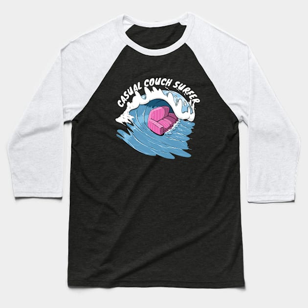 The Casual Couch Surfer Baseball T-Shirt by Matty Mitchell
